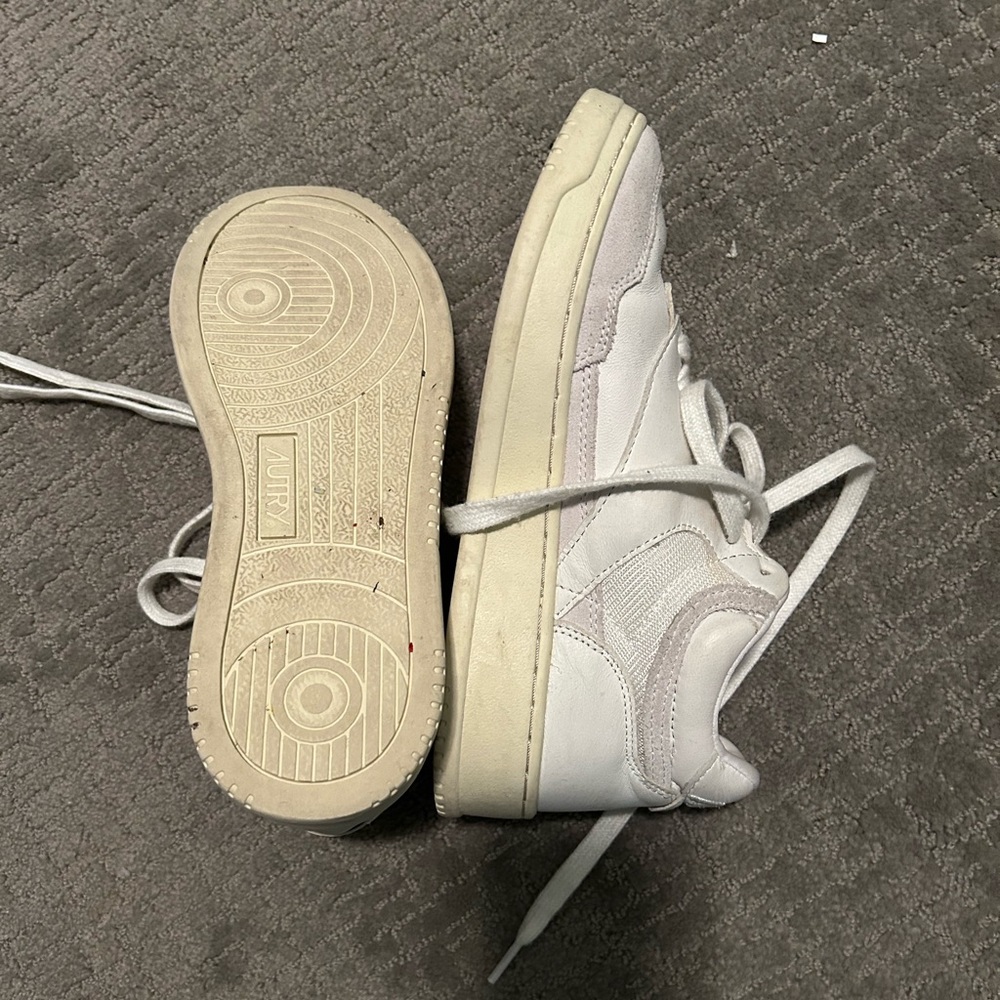 White leather sneakers